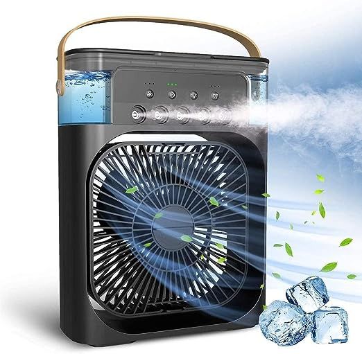 USB Evaporative AC Cooler With 7 Colors LED Light & 5 Spray Modes - WEE HUB 